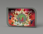 Glazen plaquette|Standaard B350 met full colour print